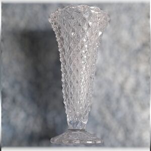 Clear Laser Cut Crystal Vase